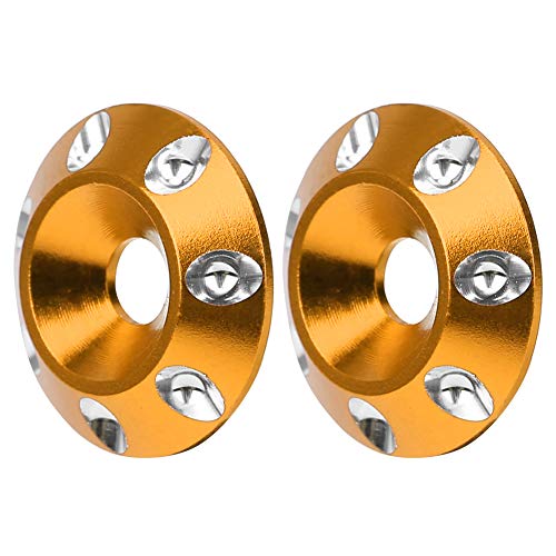 Fafeims Hochwertiger Heckflügelgelenk 2PCS Dekoratives Zubehör für 1/10 1/8 Off -Straßenauto (Gold) von Fafeims