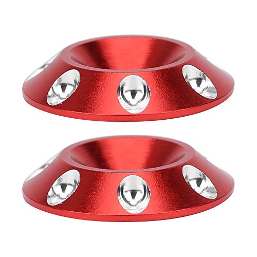 Fafeims Hochwertiger Heckflügelgelenk 2PCS Dekoratives Zubehör für 1/10 1/8 Off -Straßenauto (Rot) von Fafeims