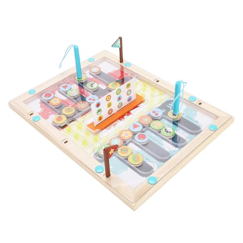 Fafeims Hölzerner -Labyrinth -Puzzle -Spielzeug, Rubberwood -Bildungsspielzeug mit Kontrollhebel und Doppelspieler -Modus für Vorschullern und Handaugenkoordination Fafeims Hölzerner -Labyrinth -Puzzle -Spielzeug, Rubberwood -Bildungsspielzeug mit Kontrollhebel und Doppelspieler -Modus für Vorschullern und Handaugenkoordination von Fafeims