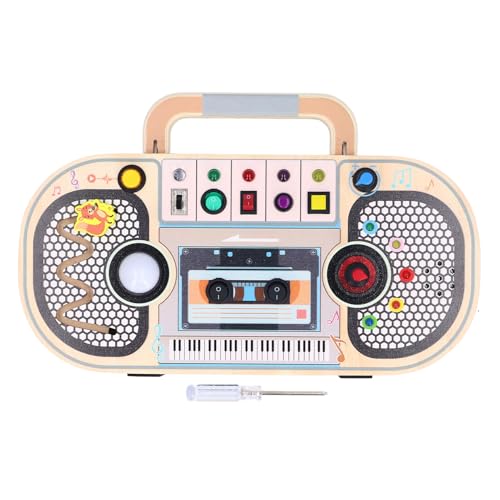 Fafeims Kids Recorder Sensory Board, Holzstallspielzeug mit LED-Licht und Schalttätigkeit der Frühen Lernaktivität für Kleinkinder 3-5, Spielzeug Klassenzimmer 11.42x7.09in Fafeims Kids Recorder Sensory Board, Holzstallspielzeug mit LED-Licht und Schalttätigkeit der Frühen Lernaktivität für Kleinkinder 3-5, Spielzeug Klassenzimmer 11.42x7.09in von Fafeims