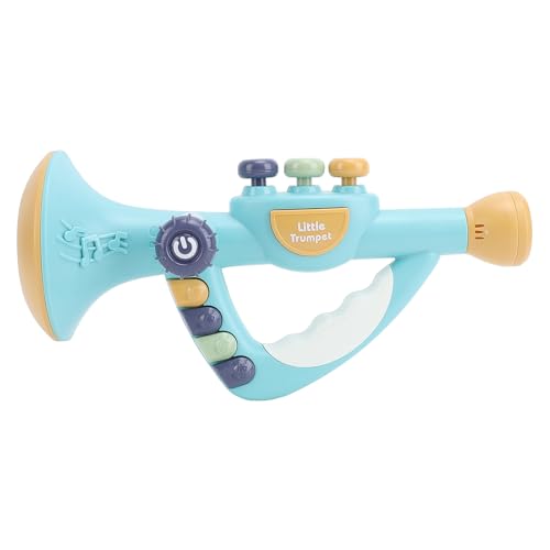 Fafeims Kinder -Trompetenspielzeug, Elektronisches Musikinstrument mit Multi -Soundeffekten ABS -Kunststoff für Kleinkinder ab 3+ Frühe Bildung (Blue) von Fafeims