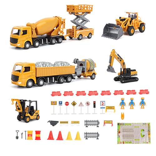 Fafeims Kinderbauffahrzeug-Set, 12-teiliges Legierungsauto-Spielzeugkit mit Aufbewahrungsbox, Technische LKWs für Einfallsreiches Spiel und Lernen Fafeims Kinderbauffahrzeug-Set, 12-teiliges Legierungsauto-Spielzeugkit mit Aufbewahrungsbox, Technische LKWs für Einfallsreiches Spiel und Lernen von Fafeims
