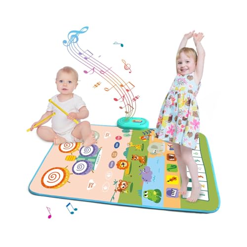 Fafeims Kleinkind Klavier Keyboard Drum Matte Musikmatte für mit überlegenem Klang für Eltern -Kind -Interaktion (Farmtyp) von Fafeims