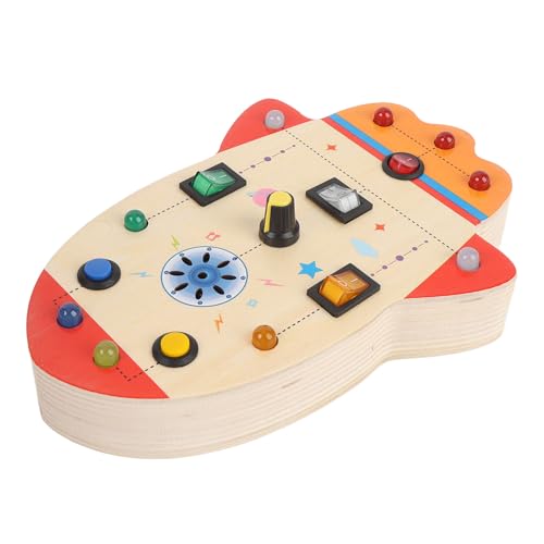 Fafeims Kleinkind -Lichtschalter Spielzeug, Holzschalter Light Game Circuit Sensory Toy Early Learning Educational Toy für von Fafeims