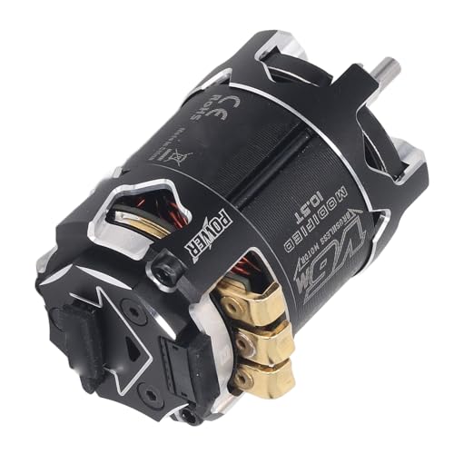 Fafeims Leistungsstarkes RC -Motorpaar ohne Besen 540 V6m Filz in Schwarz und Silber, Hochgeschwindigkeitsmotor 1/10 RC, Aluminium/Kupfer/Stahllegierung (10.5T) von Fafeims