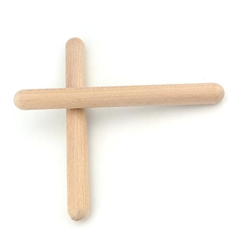 Fafeims Massivholz Rhythmusstab, Premium -Kinderpercussion -Instrument, Verbesserung der Koordination und Musikalischer Kreativität (1 Paar) von Fafeims