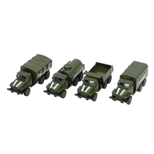 Fafeims Mini-Kampfauto-Spielzeug, 4-teiliges Zugfahrzeug aus Druckgusslegierung mit Simulationsdesign, Militär-LKW-Spielset für Kinder und Sammlerdisplay Fafeims Mini-Kampfauto-Spielzeug, 4-teiliges Zugfahrzeug aus Druckgusslegierung mit Simulationsdesign, Militär-LKW-Spielset für Kinder und Sammlerdisplay von Fafeims