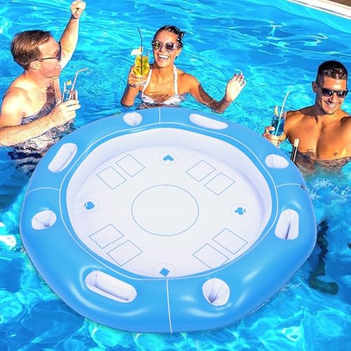 Fafeims Pool Floating Tisch, Aufblasbarer Pool -Party -Tablett für Kartenspiele Geeignet für Strandpartys Geeignet Fafeims Pool Floating Tisch, Aufblasbarer Pool -Party -Tablett für Kartenspiele Geeignet für Strandpartys Geeignet von Fafeims