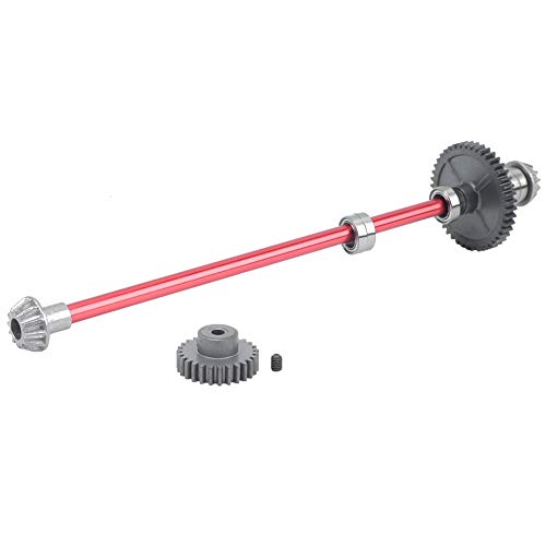 Fafeims Premium Quality Center -Getriebeswellenbaugruppe Motor für WLTOYS 144001 1:14 Auto, Stabiler Austausch, Geeignet für RC -Auto Modifikatoren (Rot) von Fafeims