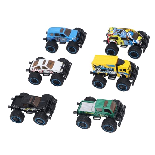 Fafeims Pull Back Toy Cars, 6PCS High Simulation Off Road Vehicle Set mit Doppelten Eröffnungstüren für Kinderjungen (4,13x2,76in) von Fafeims