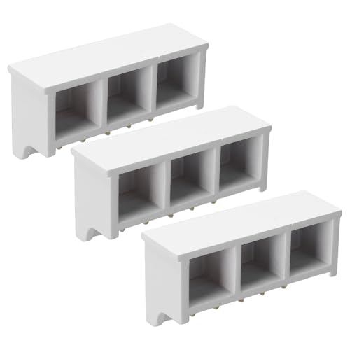 Fafeims Puppenhaus-Miniaturregal Im Maßstab 1:12, 3er-Set Weiße Lagerregale aus Holz für Puppenhausmöbel und Zimmerbox-Dekor (3,15 X 1,06 X 1,57 Zoll) von Fafeims