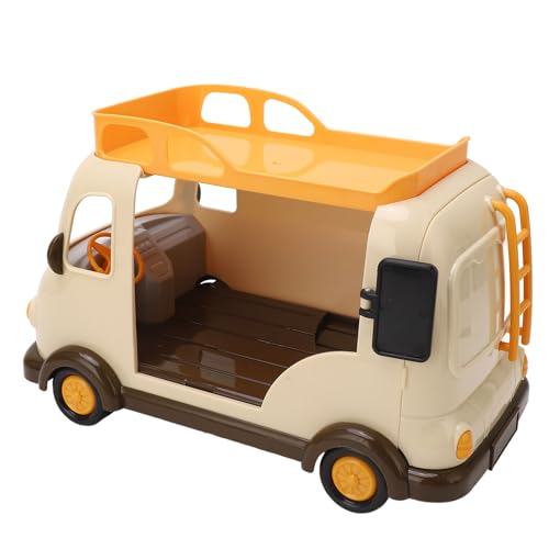 Fafeims Puppenhaus Schulbusspielzeug, High Simulation Play House Bus Model Spielzeug für von Fafeims