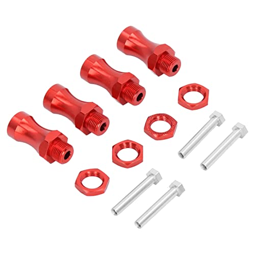 Fafeims RC 12 Mm Bis 17 Mm Metallradverlängerung HEX -Umwandlungsadapter Tragbare Größe für 1/10 Off -Straße RC, Herausragende Handwerkskunst 4 Pack für Losi (Rot) von Fafeims