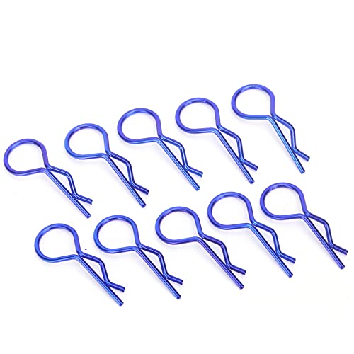 Fafeims RC 13 Mm Körperclips Rshap -Metallnadeln für 1/5 1/6/8/10 RC -Auto, Lichtklammern für Autoliebhaber (Blue) von Fafeims