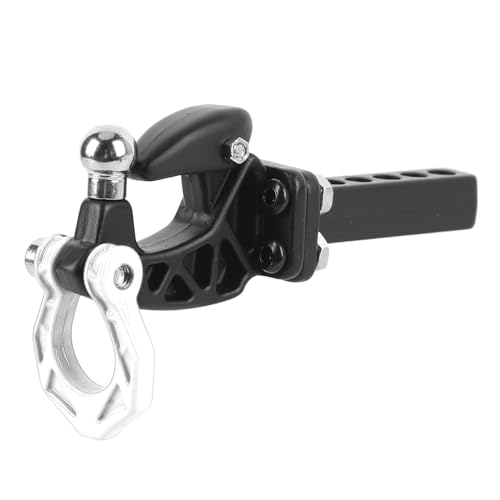 Fafeims RC -Anhängerkupplungskupplungs -Schleifhaken Aluminium Schlepphaken Drop Hitch Kleine Elemente Geräte für SCX10 RC Crawler Accessoires (Silver) von Fafeims