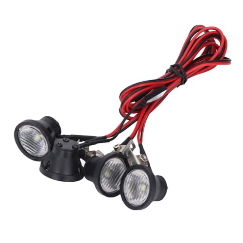 Fafeims RC -Auto -LED -Licht, 4LED -Scheinwerfer Breites Crawler -Dachlicht für 1:10 RC Crawler SCX10 90046 (Weiße Beleuchtung) von Fafeims