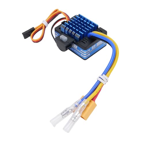 Fafeims RC -Autoboot 80A Gebürstete ESC -Überhitzungsschutz Niedriger Spannung Kompatibel mit 540 550 750 Motoren (Blue) von Fafeims