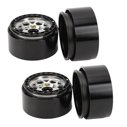 Fafeims RC-Autoräder, Aluminiumlegierung 1,9 "Felgen für 1/10-Skala-Off-Straße Crawler Leichte Wärmeableitungsdesign mit 5-seitigen Löchern (Set von 4) von Fafeims