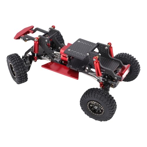 Fafeims RC Chassis Frame Kit, Messing -Upgrade für Ascent 18 1/18 Crawler Modular Design für Offroad Racing und Rock Crawling (Schwarz Rot) von Fafeims