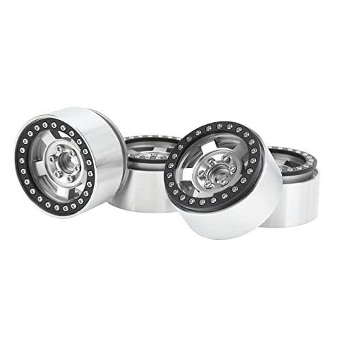 Fafeims RC Fine Auto Wheel Reutierable Crafts ohne Widerstand Gegen das Rad in Stabiler Löschung für 1/10 RC -Autos für SCX10 MST Axial (Silver) von Fafeims