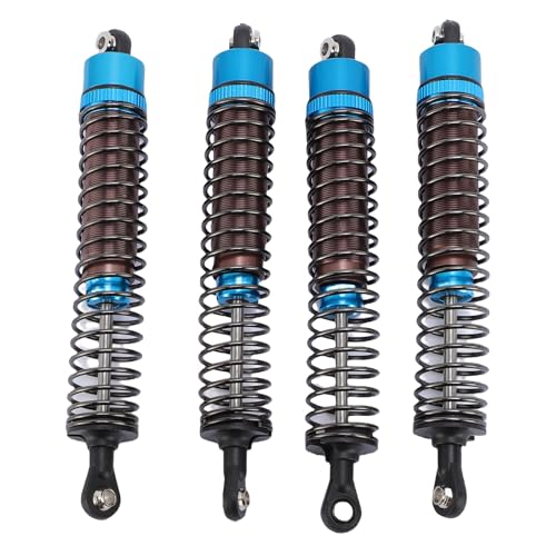 Fafeims RC Oil Gefüllte Stoßdämpfer, Aluminium -Legierungs -Leckdämpfer Set mit Professionellem Dämpfungssystem für 1:10 RC -Auto -LKW -Crawler, 110 Mm (Blue) von Fafeims