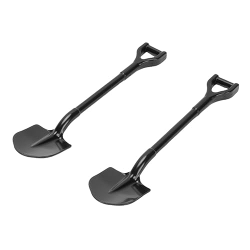 Fafeims RC -Simulation Metallschaufel Langlebige Legierungsinstrument für 1/10 RC Crawler Decoration 2PCs für Outdoor -Enthusiasten (Black) von Fafeims