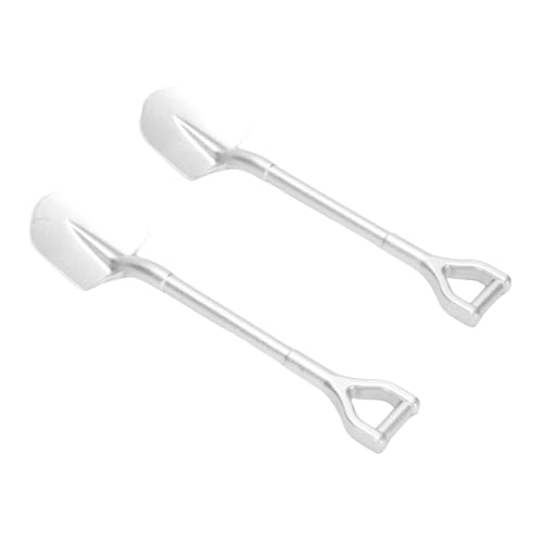 Fafeims RC -Simulation Metallschaufel Langlebige Legierungsinstrument für 1/10 RC Crawler Decoration 2PCs für Outdoor -Enthusiasten (Silver) von Fafeims