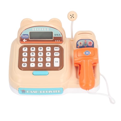 Fafeims Registrierkasse Spielzeug, Interaktiv mit Multifunktionsmikrofon und Sensorischem Scan -Spiel für Jungen Girls 3+. Verbesserung der Kognitiven Fähigkeiten (Brown) von Fafeims