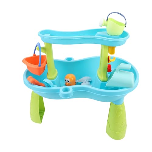 Fafeims Sandtisch, Zwei Wasser und Sandspiel mit 4 Schaufeln, die für Kleinkinder Im Freien Im Freien Im Freien Geeignet Sind von Fafeims