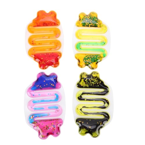 Fafeims Squeeze Toys, 4 Pack Fidget Tube mit Farbenfrohen GOO für , Autismus, Schüler Im Klassenzimmer von Fafeims