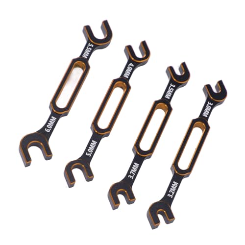 Fafeims Vielseitiger RC WC-Set RC Easy Demontage Reparaturwerkzeug für Tracker, Straßenautos [3,0 Mm-6,0 mm] (Gold) von Fafeims