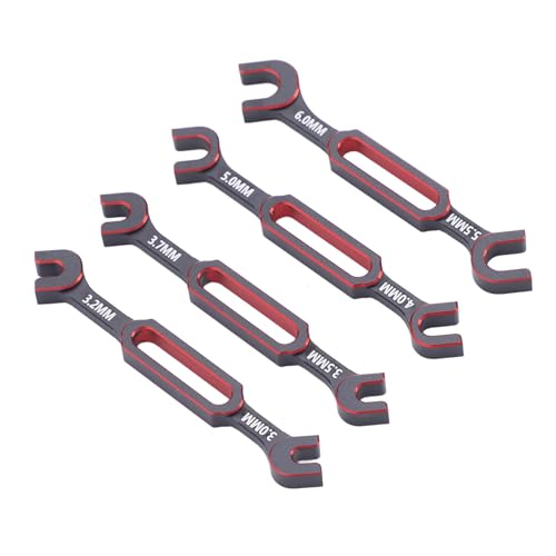 Fafeims Vielseitiger RC WC-Set RC Easy Demontage Reparaturwerkzeug für Tracker, Straßenautos [3,0 Mm-6,0 mm] (Rot) von Fafeims