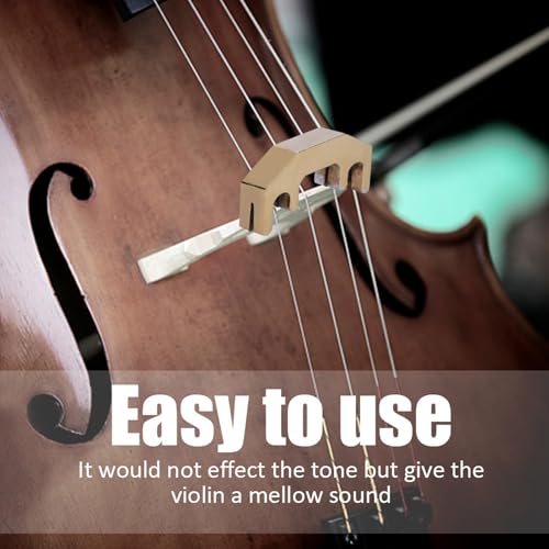Fafeims Violin Mute Professionelle Chrom-Legierung Violine Geige Stille Schalldämpfer-Volinen Metall Schalldämper Design für 1/2, 3/4, 4/ Violine Klavierzuchörhör Fafeims Violin Mute Professionelle Chrom-Legierung Violine Geige Stille Schalldämpfer-Volinen Metall Schalldämper Design für 1/2, 3/4, 4/ Violine Klavierzuchörhör von Fafeims