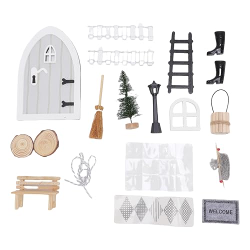 Fafeims Weihnachten Elf Fairy Door Kit, Handgefertigte Sperrholz -Miniatur für Dollhouse Christmas Village Holiday Decorage Fafeims Weihnachten Elf Fairy Door Kit, Handgefertigte Sperrholz -Miniatur für Dollhouse Christmas Village Holiday Decorage von Fafeims
