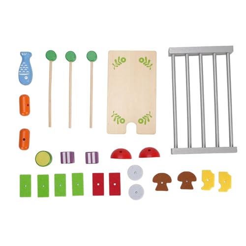 Holz BBQ Grill Playset, Interaktiver Holzgrill -Spielen -Lebensmittel -Küchenspielzeug für ab 3 Jahren Geeignet Holz BBQ Grill Playset, Interaktiver Holzgrill -Spielen -Lebensmittel -Küchenspielzeug für ab 3 Jahren Geeignet von Fafeims
