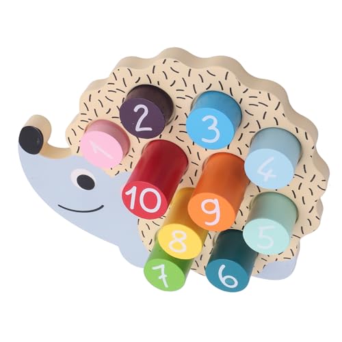 Holz Hedgehog Frühes Lernen Spielzeug Farbform Form Passt GAM mit Handaugenkoordination für Bildungsspielzeug von Fafeims