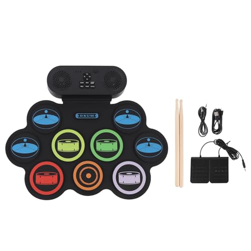 MIDI Electronic Set mit Dual -Lautsprecher, Silicon Pad Tragbares Roll -up -Kit für Kinderanfänger, für Weihnachten und Geburtstage von Fafeims
