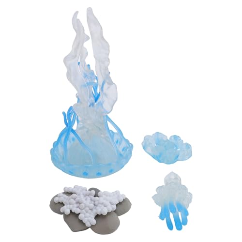 Simulation Blue Jellyfish Model Lifelike Blue Jellyfish Wachstum Modell Spielzeug Kognitive Wachstum Zyklus Spielzeug PVC Material Blue Jellyfish Model für von Fafeims