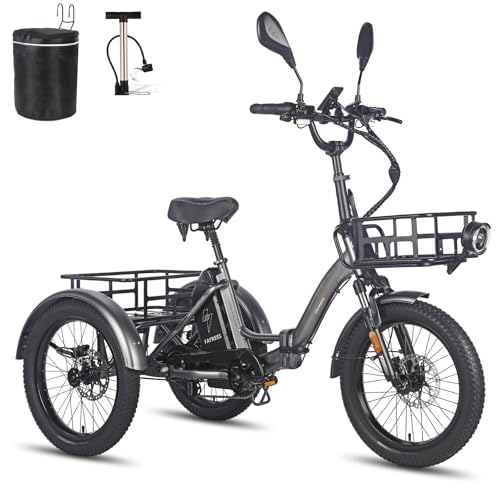 2025 Fafrees F20 Mate E-Bike Dreirad für Erwachsene 48V Akku 21Ah 110KM [ Offiziell ] Herren E Bike Damen 180kg, Elektro Dreirad Klapprad 20 Zoll, Elektrisch Elektrofahrrad 65N.m, Fatbike Ebike Update von Fafrees
