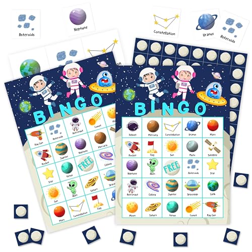 Fahdatzh Space Games Bingo-Karten, kosmisches Themenspiel für Familie und Freunde, große Multiplayer-Gruppenaktivitäten, Party-Geburtstagsgeschenke, Geschenke -01, Blau Fahdatzh Space Games Bingo-Karten, kosmisches Themenspiel für Familie und Freunde, große Multiplayer-Gruppenaktivitäten, Party-Geburtstagsgeschenke, Geschenke -01, Blau von Fahdatzh