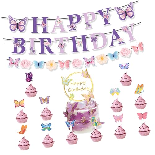 Cake Toppers Set Butterfly Banners Feiertag Farbenfrohe Party Liefert Schmetterlingskuchen Dekorationen Perfekt Für Festivalkuchen Cake Toppers Set Butterfly Banners Feiertag Farbenfrohe Party Liefert Schmetterlingskuchen Dekorationen Perfekt Für Festivalkuchen von Fahoujs