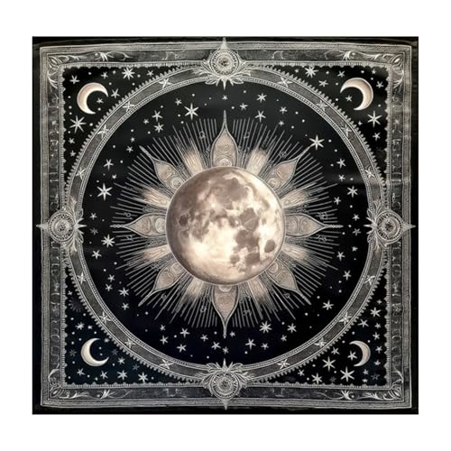 Fahoujs Divinations Tischdecke Moon Planet Astrologie Tarotkarte Tischdecke Altars Stoff Göttlichkeit Brettspiel Accessoire von Fahoujs