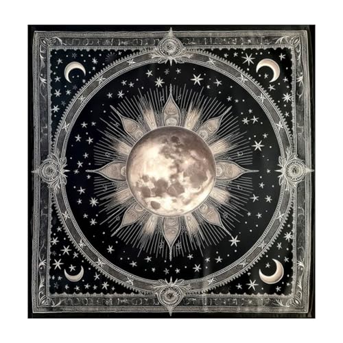 Fahoujs Divinations Tischdecke Moon Planet Astrologie Tarotkarte Tischdecke Altars Stoff Göttlichkeit Brettspiel Accessoire von Fahoujs