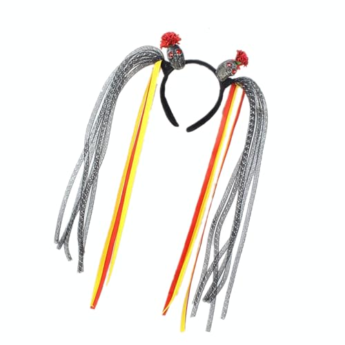 Fahoujs Einzigartiger Schädel Und Rosen Halloween Kopfstück von Fahoujs
