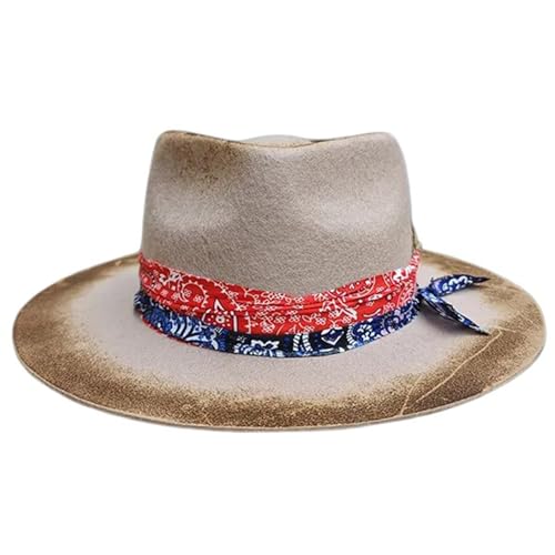 Fahoujs Flat Brims Für Maskerade Party Gentleman Woll Jazzs Mit Gürtel Erwachsener Karneval Party Kostümhut Kopfbedeckungen Fahoujs Flat Brims Für Maskerade Party Gentleman Woll Jazzs Mit Gürtel Erwachsener Karneval Party Kostümhut Kopfbedeckungen von Fahoujs
