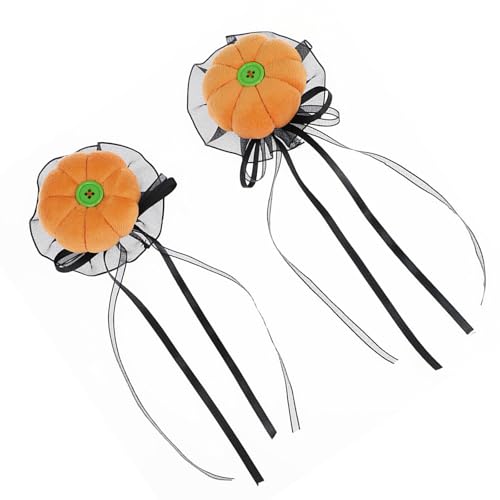 Fahoujs Halloween Kürbisbrötchen Haarclip Für Erwachsene Kinder Schöne Haare Barrettes Festival Friseur Accessoires Party Kopfbedeckung von Fahoujs