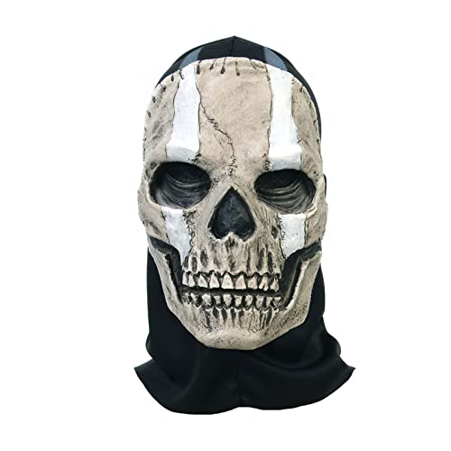 Fahoujs Halloween-Totenkopf-Horror-Kopfbedeckung, dekoratives Ornament, Basteln für Make-up, Bühnenauftritte, Party-Requisiten, Kostüm, Totenkopf von Fahoujs
