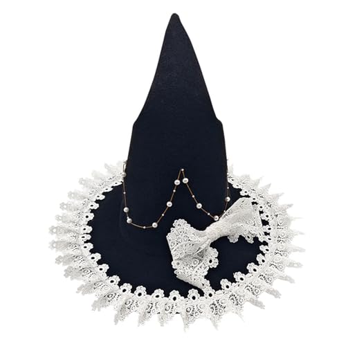 Fahoujs Moderne Halloween Witch Mit Spitzenverkleidung & Bowknot Frauen Halloween Bühnenausführungen Hutfest Carnivals Cosplay Fahoujs Moderne Halloween Witch Mit Spitzenverkleidung & Bowknot Frauen Halloween Bühnenausführungen Hutfest Carnivals Cosplay von Fahoujs