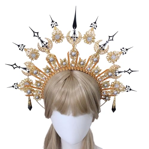 Fahoujs Muttergott Diadeband Stirnband Crafting Kits Vintage Kopfbedeckung Frauen Handgefertigtes Kopfbeobachter Halloween Party Kostüm Haarband Fahoujs Muttergott Diadeband Stirnband Crafting Kits Vintage Kopfbedeckung Frauen Handgefertigtes Kopfbeobachter Halloween Party Kostüm Haarband von Fahoujs