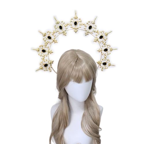 Fahoujs Muttergott Diadeband Stirnband Crafting Kits Vintage Kopfbedeckung Frauen Handgefertigtes Kopfbeobachter Halloween Party Kostüm Haarband Fahoujs Muttergott Diadeband Stirnband Crafting Kits Vintage Kopfbedeckung Frauen Handgefertigtes Kopfbeobachter Halloween Party Kostüm Haarband von Fahoujs